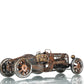 HomeRoots c1924 Bugatti Bronze and Silver Open Frame Racecar Sculpture