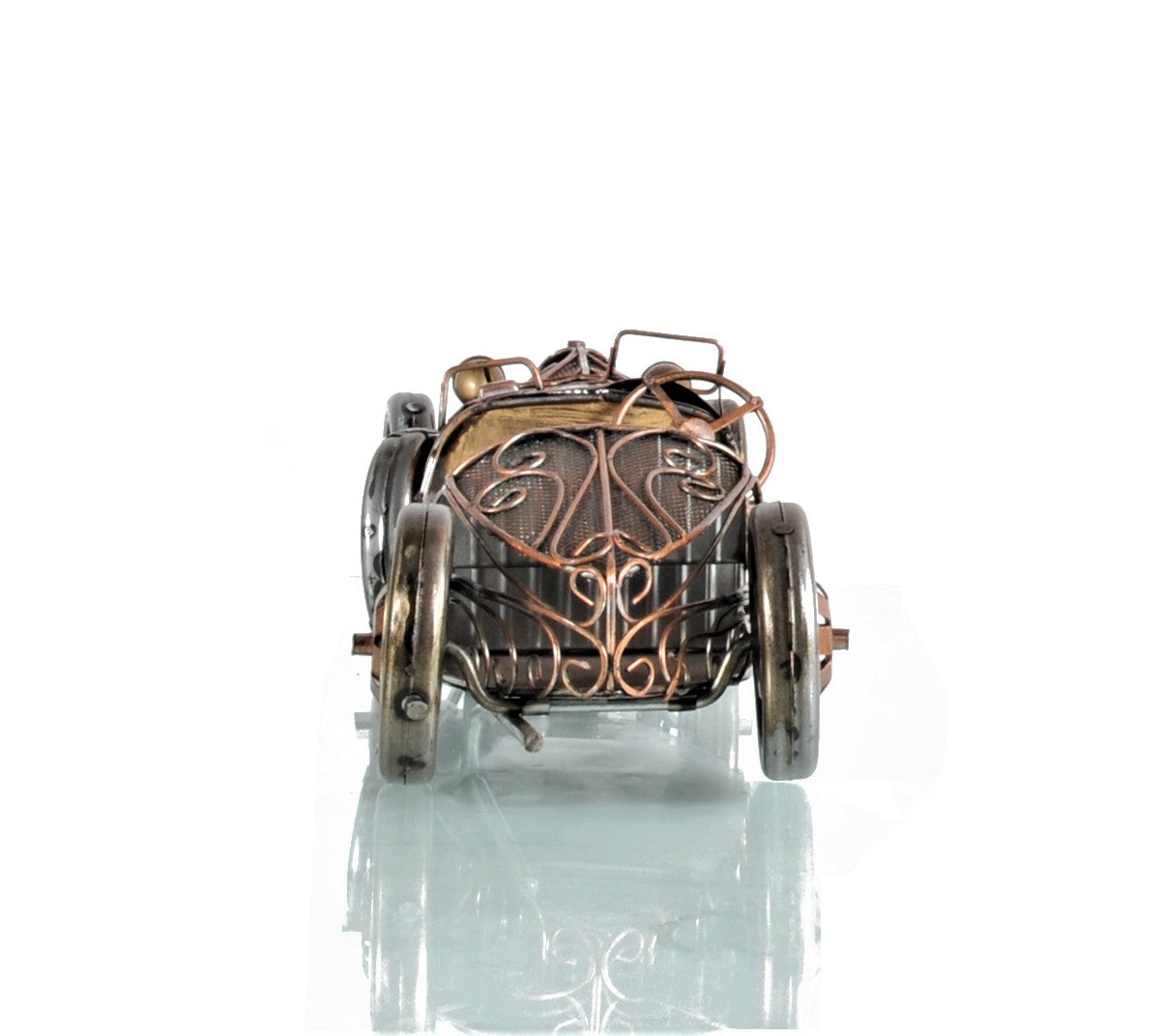 HomeRoots c1924 Bugatti Bronze and Silver Open Frame Racecar Sculpture