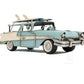 HomeRoots c1957 Blue Ford Country Squire Station Wagon Sculpture