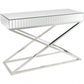 HomeRoots x Shaped Console Table in Silver Finish