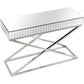 HomeRoots x Shaped Console Table in Silver Finish