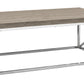HomeRoots x Trestle Dark Taupe and Chrome Coffee Table