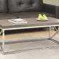HomeRoots x Trestle Dark Taupe and Chrome Coffee Table