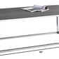 HomeRoots x Trestle Gray and Chrome Coffee Table