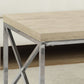 HomeRoots x Trestle Light Natural and Chrome Coffee Table