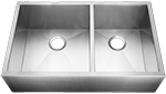 Homeplace Cleveland 33" Stainless Steel Zero-Edge Farmhouse Sink by Chemcore Industries