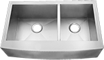 Homeplace Tyler 32" Stainless Steel Radial Farmhouse Sink by Chemcore Industries