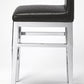Homeroots Faux Leather Counter Stool With Stainless Steel and Black Finish