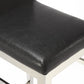 Homeroots Faux Leather Counter Stool With Stainless Steel and Black Finish