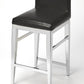 Homeroots Faux Leather Counter Stool With Stainless Steel and Black Finish