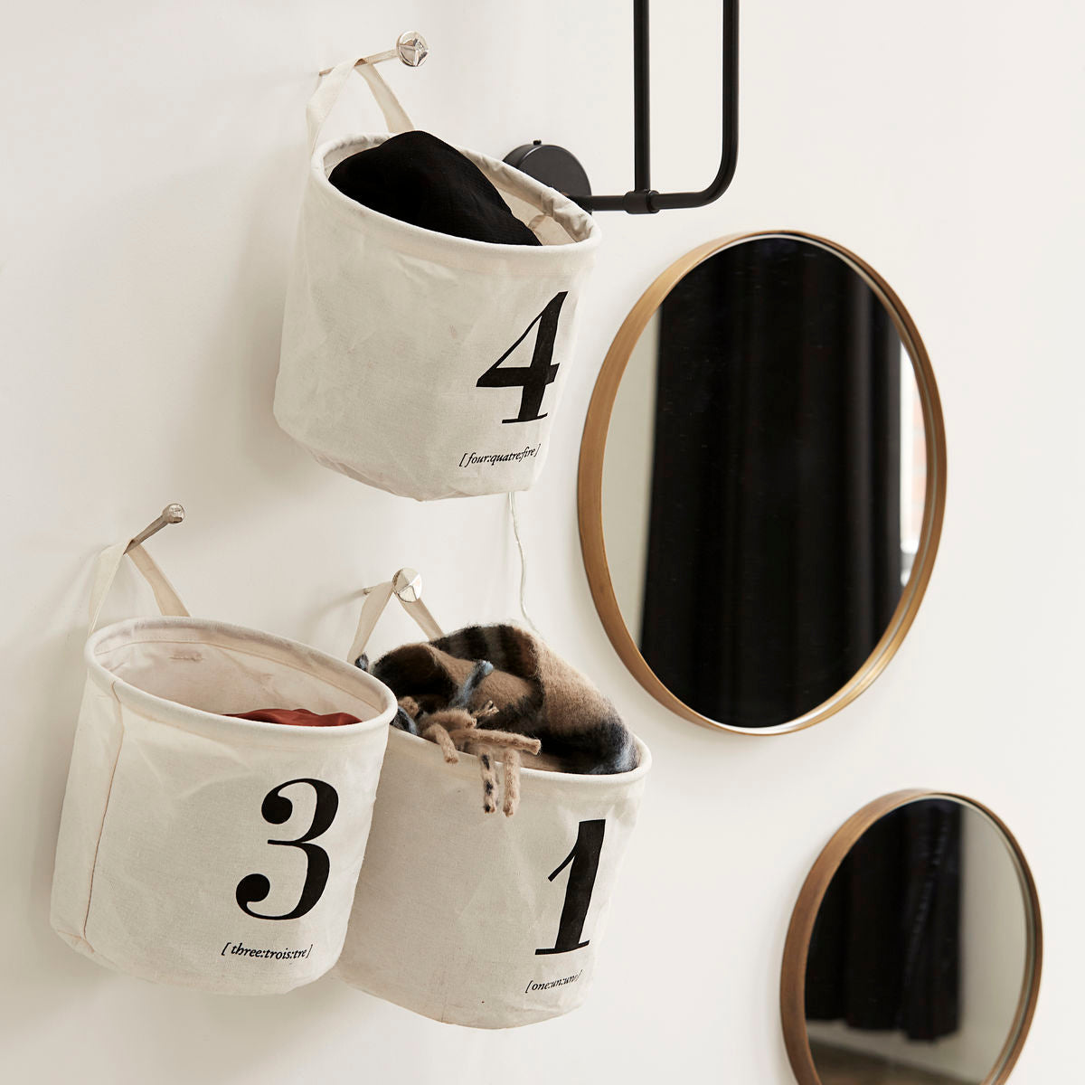 House Doctor 1-2-3-4 Storage With Black and Off-White Finish