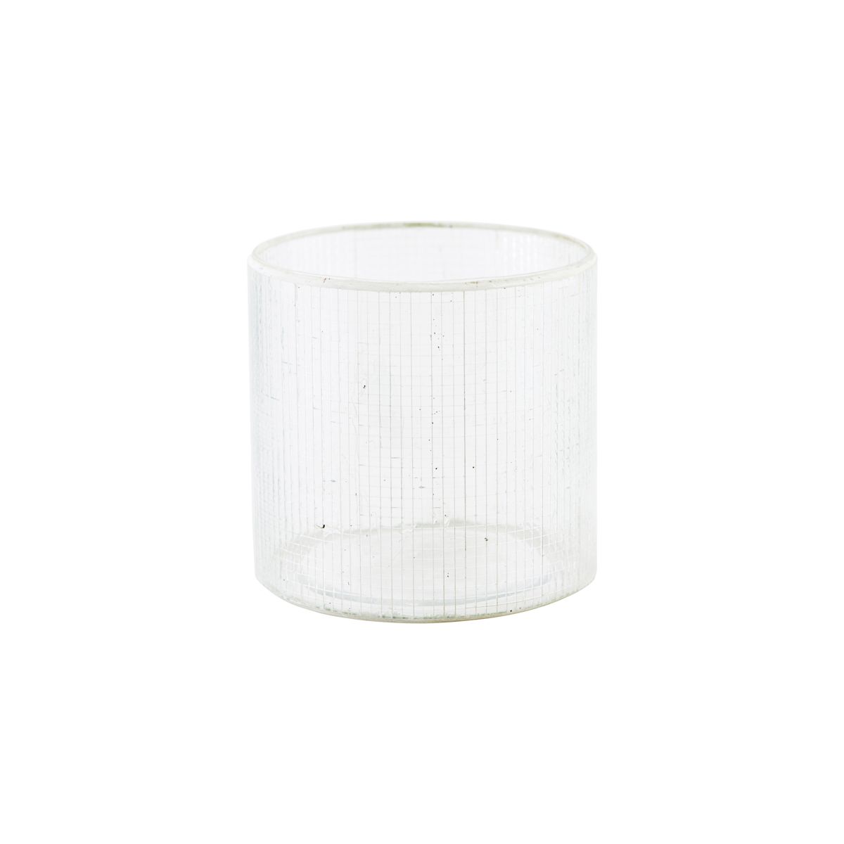 House Doctor 10 cm Check Tealight Holder With Silver Finish