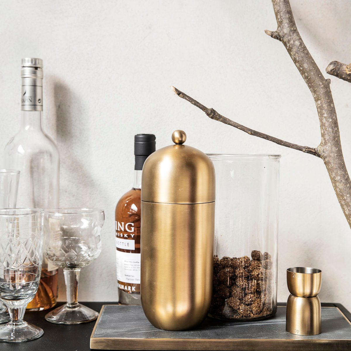 House Doctor Alir Shaker in Brass Finish