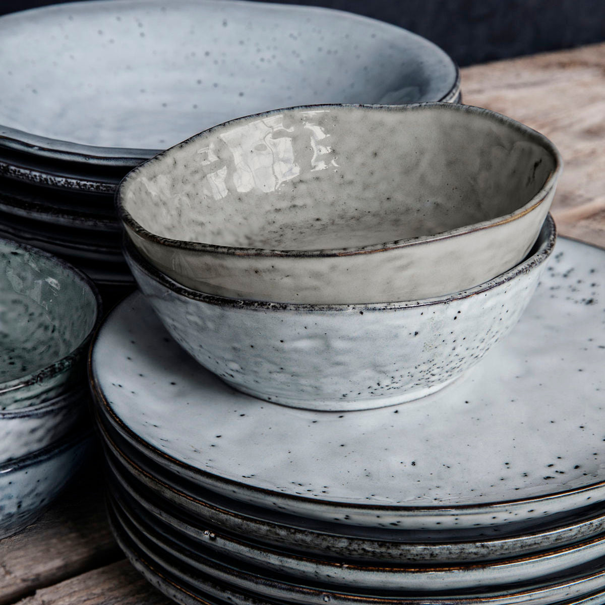 House Doctor Bowl, HD Rustic, Grey/Blue