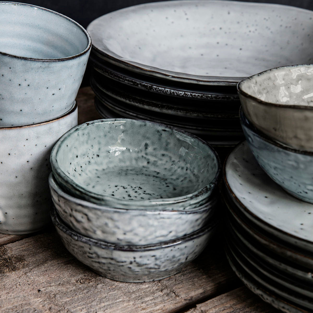 House Doctor Bowl, HD Rustic, Grey/Blue