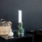 House Doctor Chunk Candle Stand With Green Finish