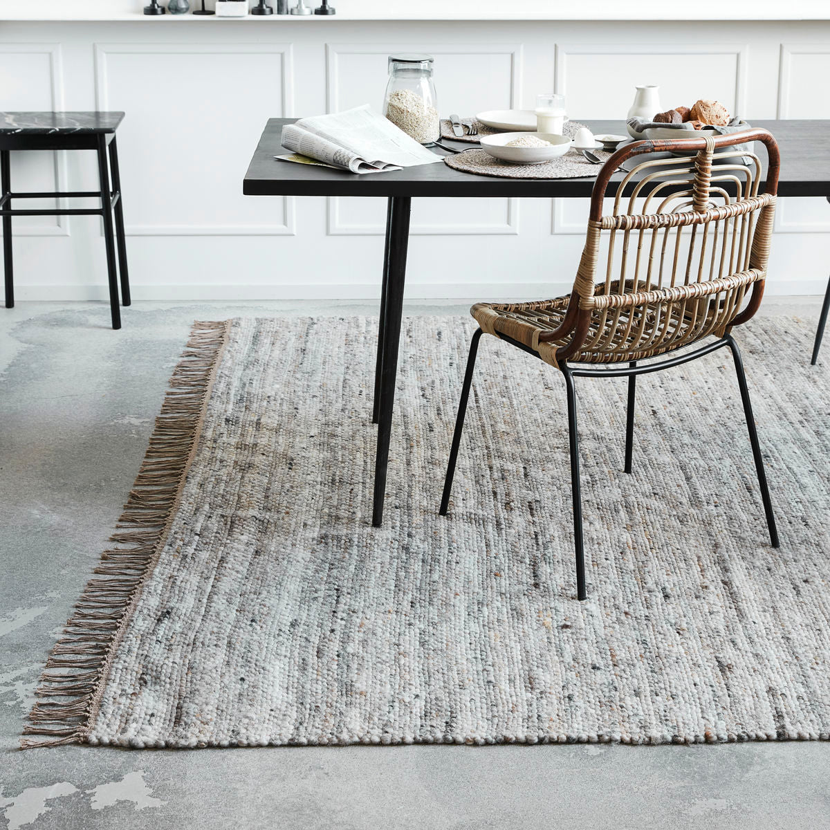 House Doctor Hafi Rug With Grey and Brown Finish