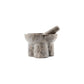 House Doctor Kulti Mortar With Pestle in Grey and Brown Marble Finish
