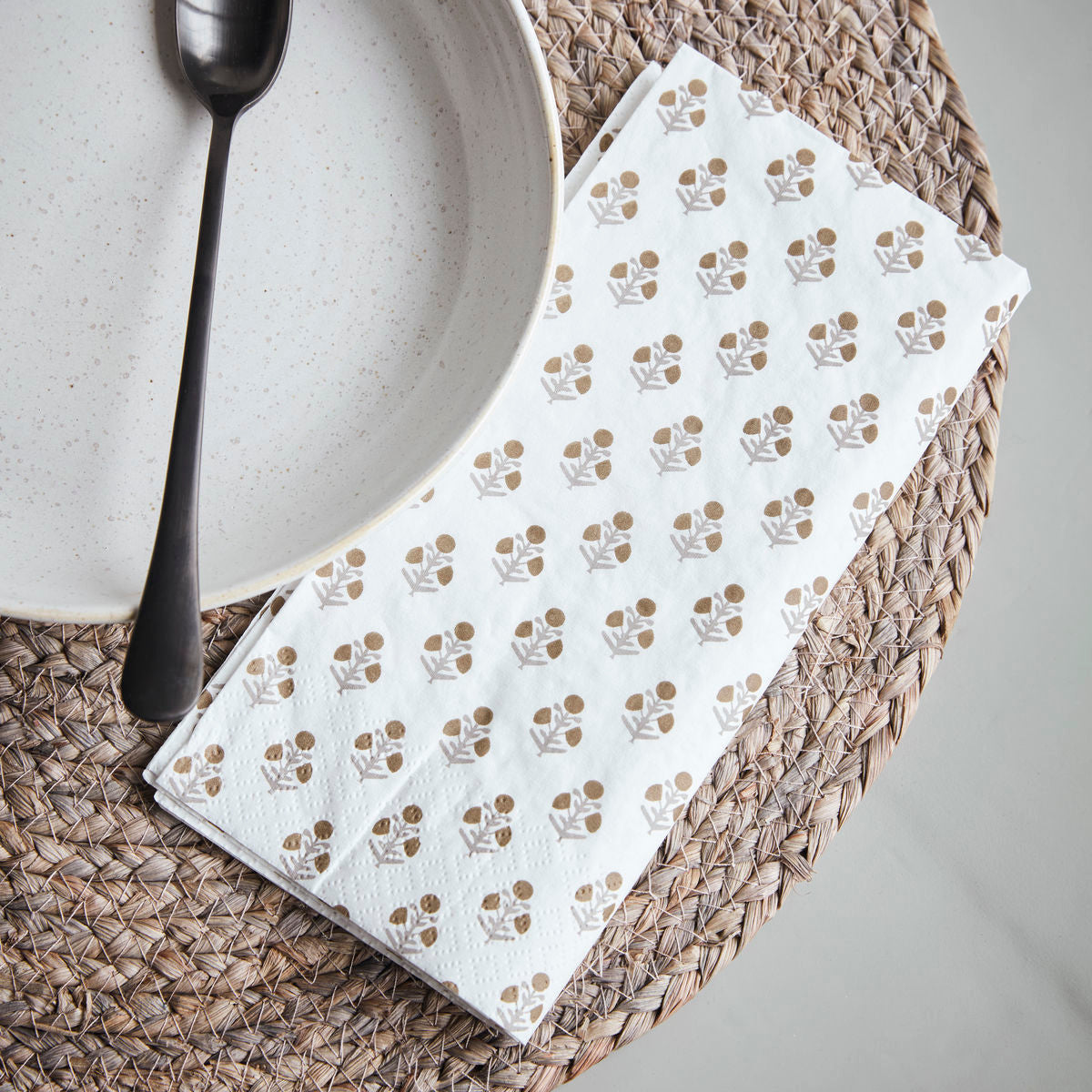 House Doctor Mady Napkins With Grey and Brown Finish
