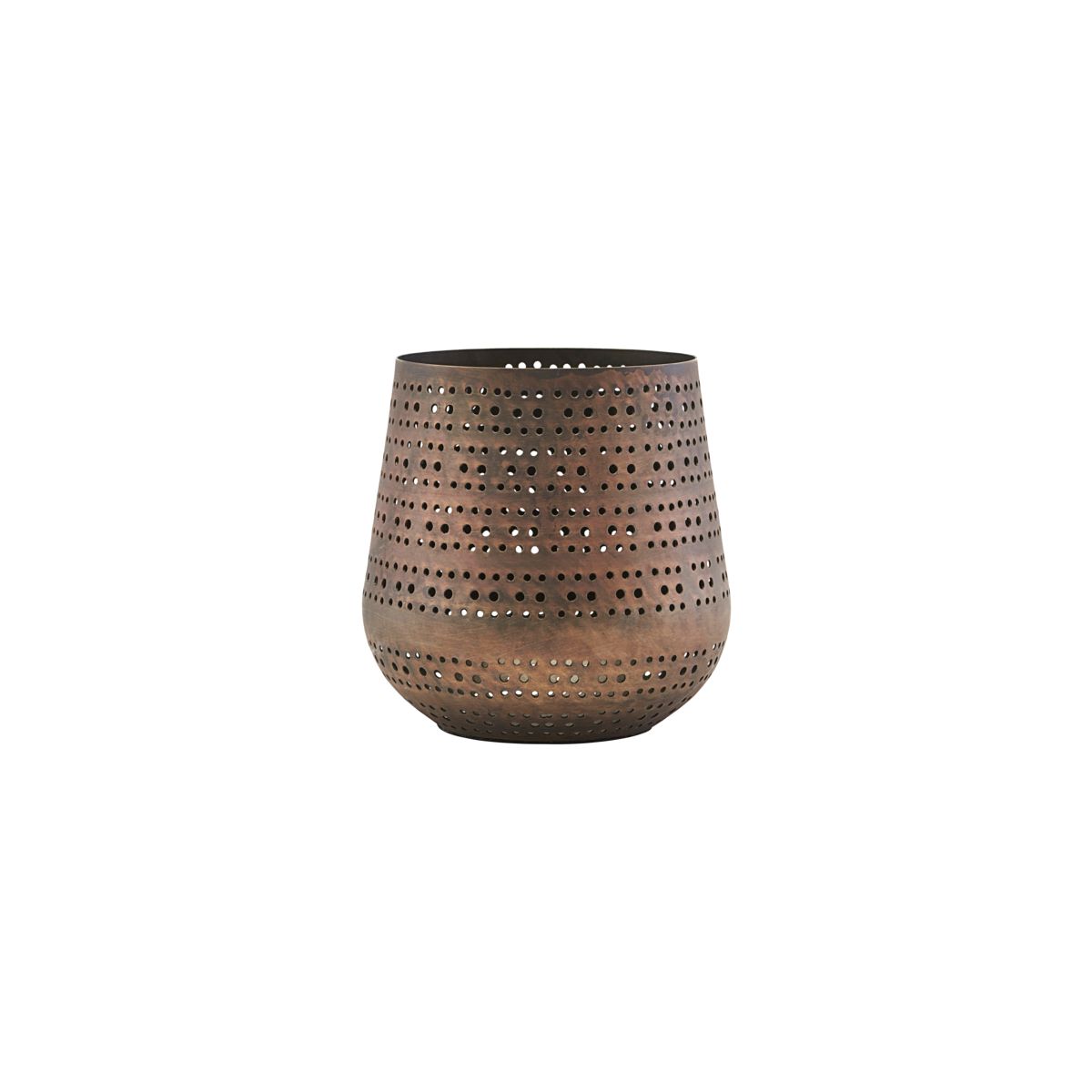 House Doctor Perfo Tealight Holder in Copper Finish