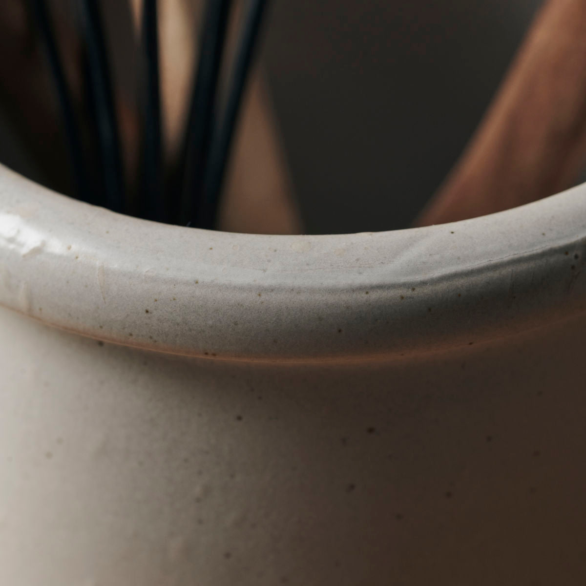 House Doctor Pion Jar With Grey and White Finish