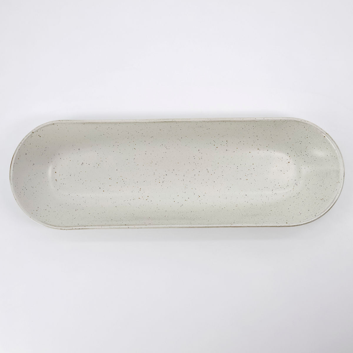 House Doctor Pion Serving Dish in Greyish White Finish