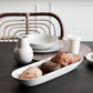 House Doctor Pion Serving Dish in Greyish White Finish