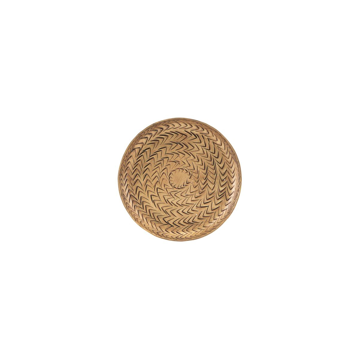 House Doctor Rattan Tray in Brass Finish