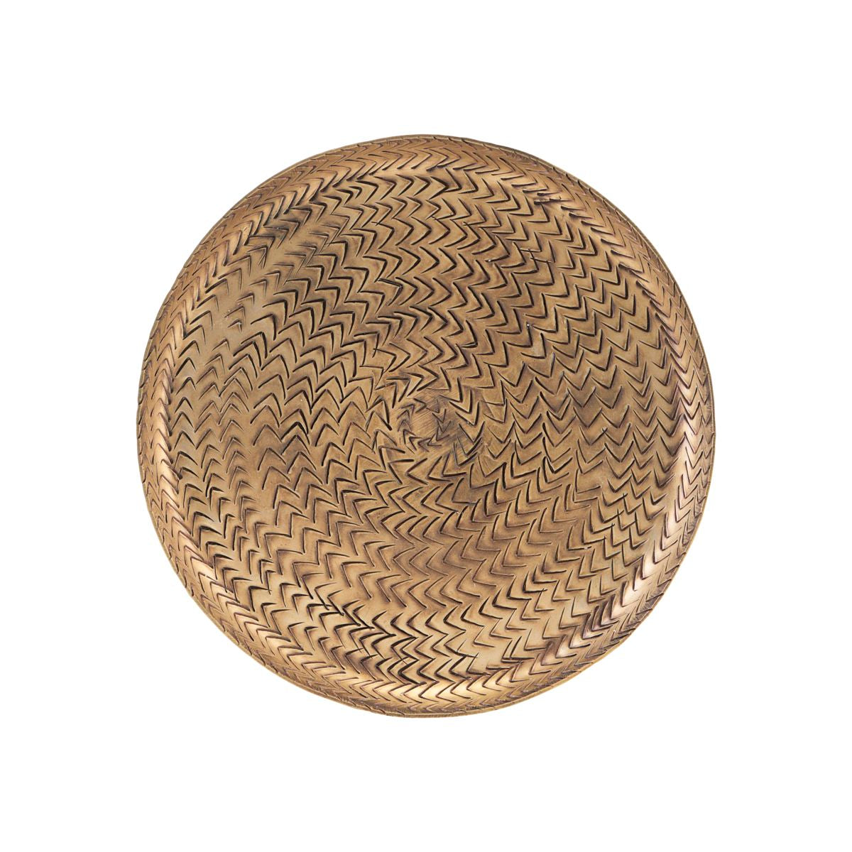 House Doctor Rattan Tray in Brass Finish