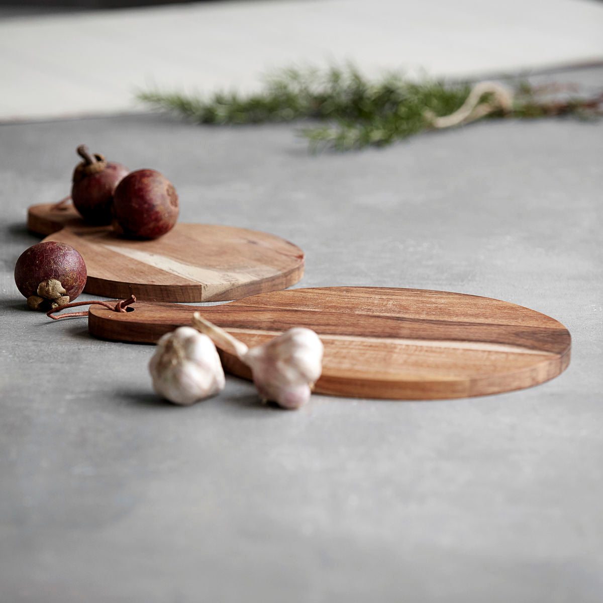 House Doctor Rustic Cutting Board With Natural Finish in Set of 2