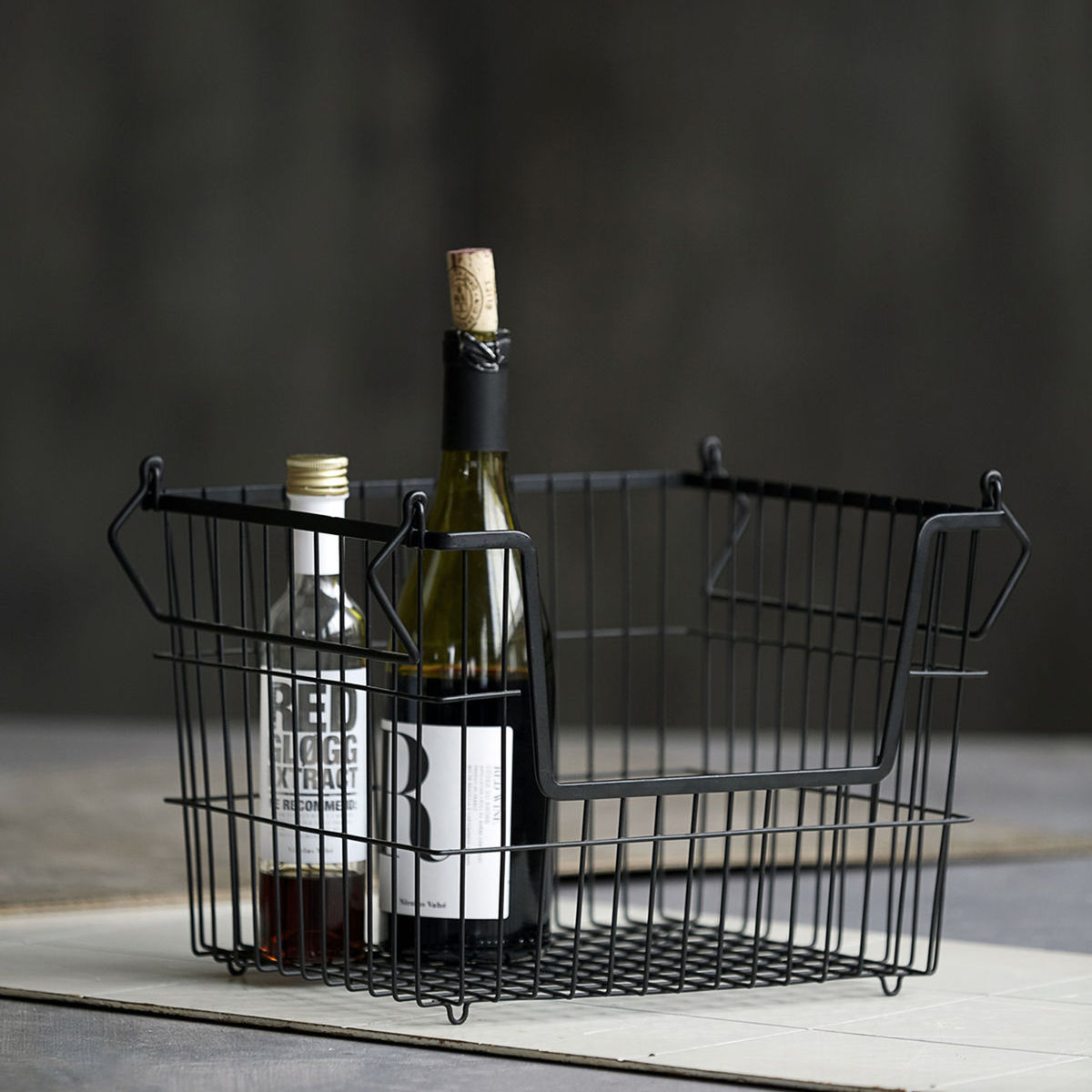 House Doctor Steel Basket With Matte Black Finish