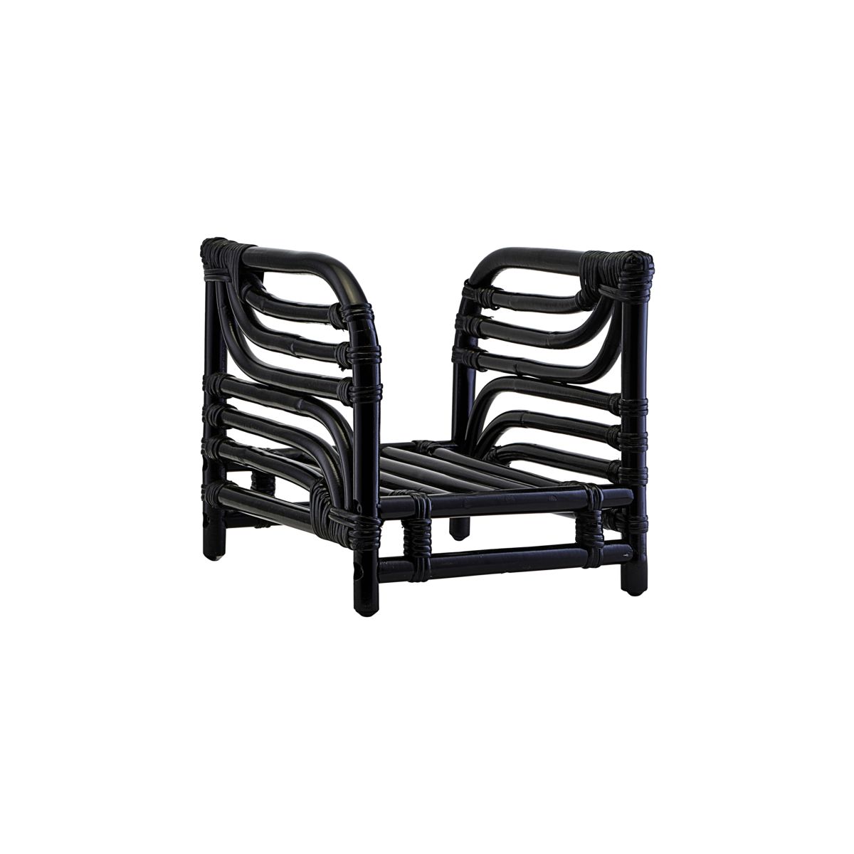 House Doctor Story Lanscape Magazine Holder in Black Finish