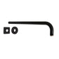 Huntington Brass 15" Matte Black Straight Shower Arm and Flange