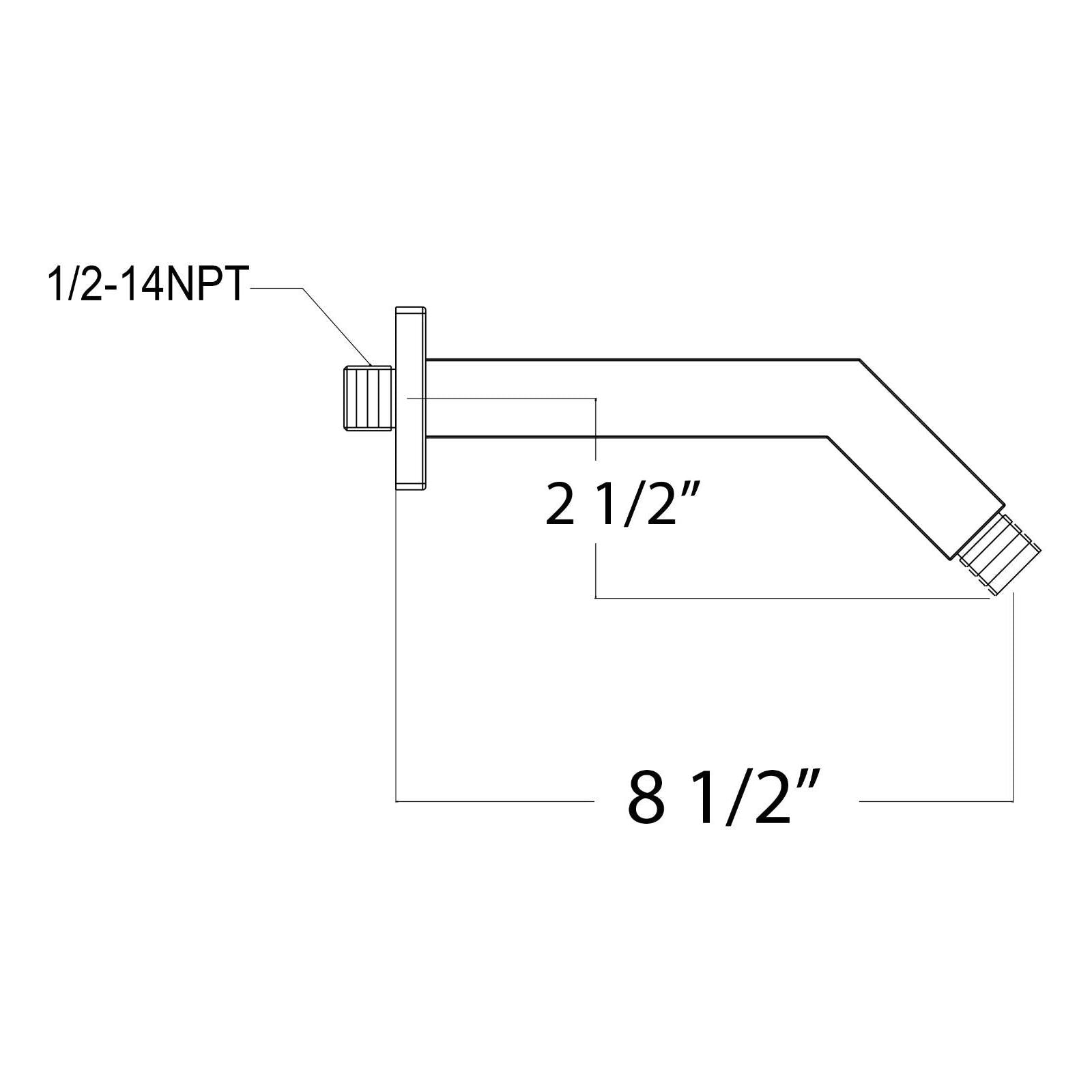 Huntington Brass 8" PVD Polished Nickel Square Shower Arm and Flange