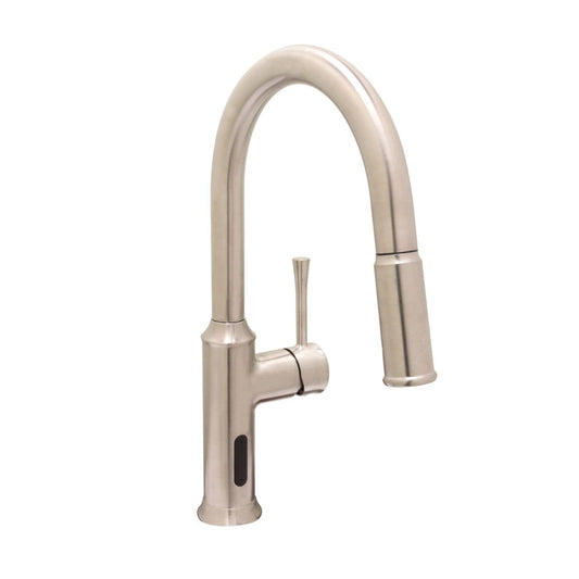 Huntington Brass Albany IS Intellisense PVD Satin Nickel Pull-Down Voice and Sensor Activated Kitchen Faucet