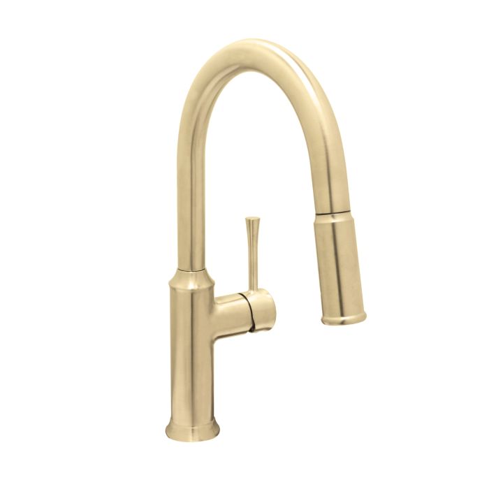 Huntington Brass Albany PVD Satin Brass Pull-Down Kitchen Faucet