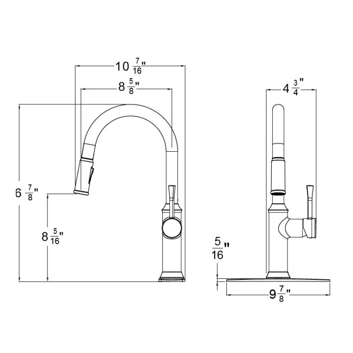 Huntington Brass Albany Polished Chrome Pull-Down Kitchen Faucet