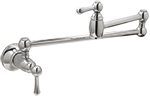 Huntington Brass Classic Pot Filler PVD Satin Nickel Kitchen Faucet by Chemcore Industries