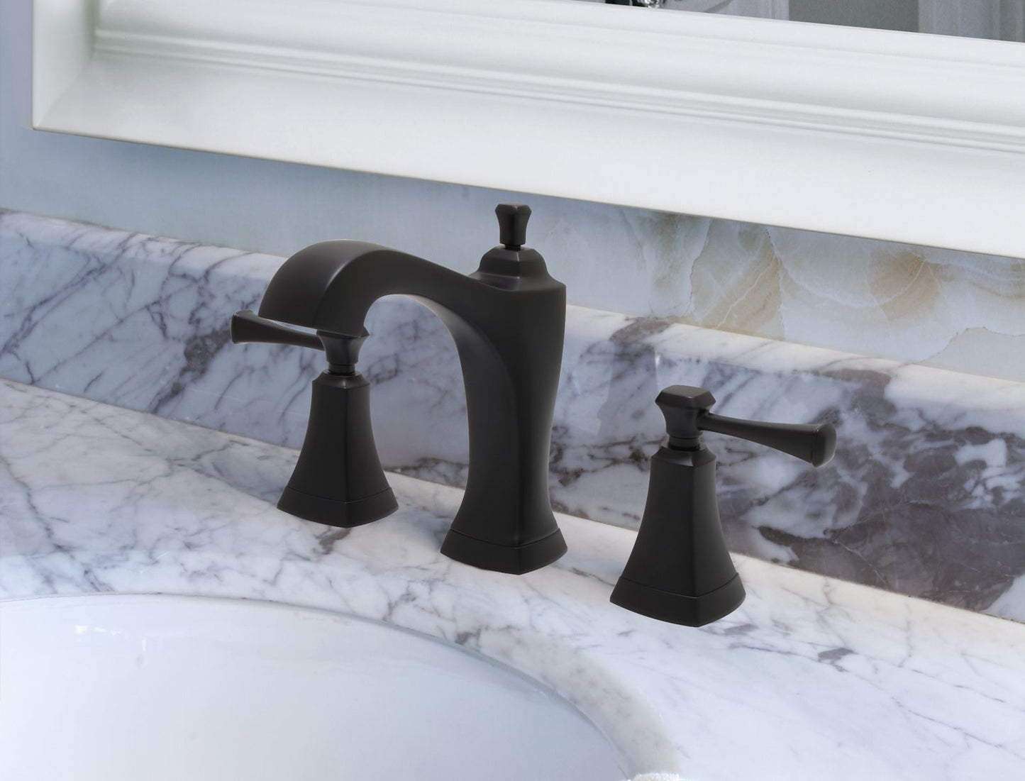 Huntington Brass Davenport Matte Black Widespread Lavatory Faucet