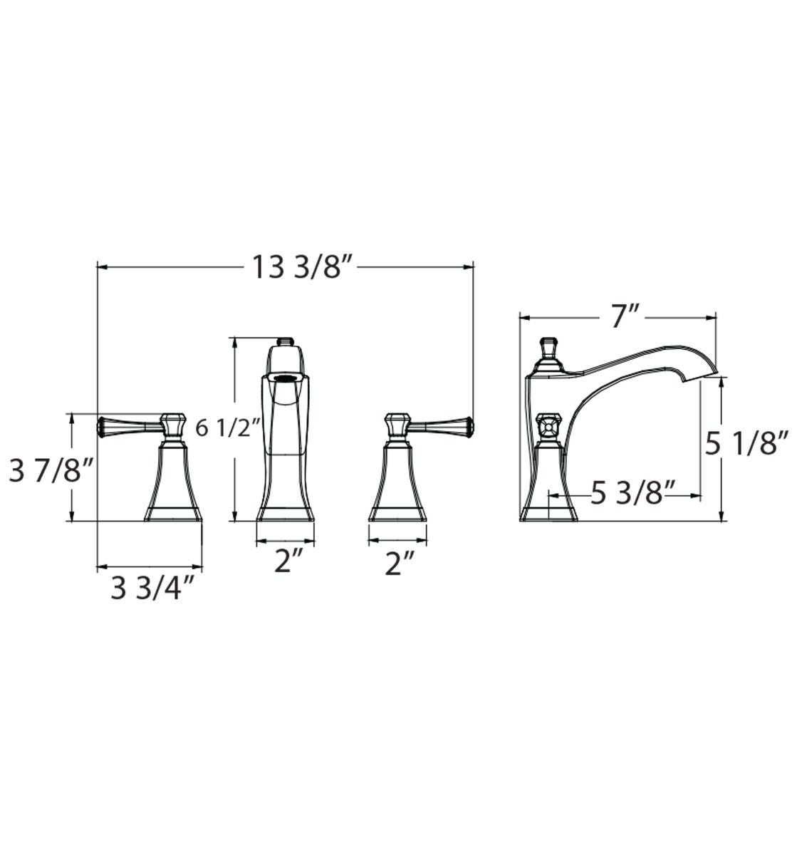 Huntington Brass Davenport Matte Black Widespread Lavatory Faucet