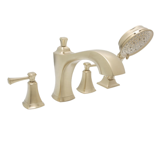 Huntington Brass Davenport Roman PVD Satin Brass Tub Filler Faucet