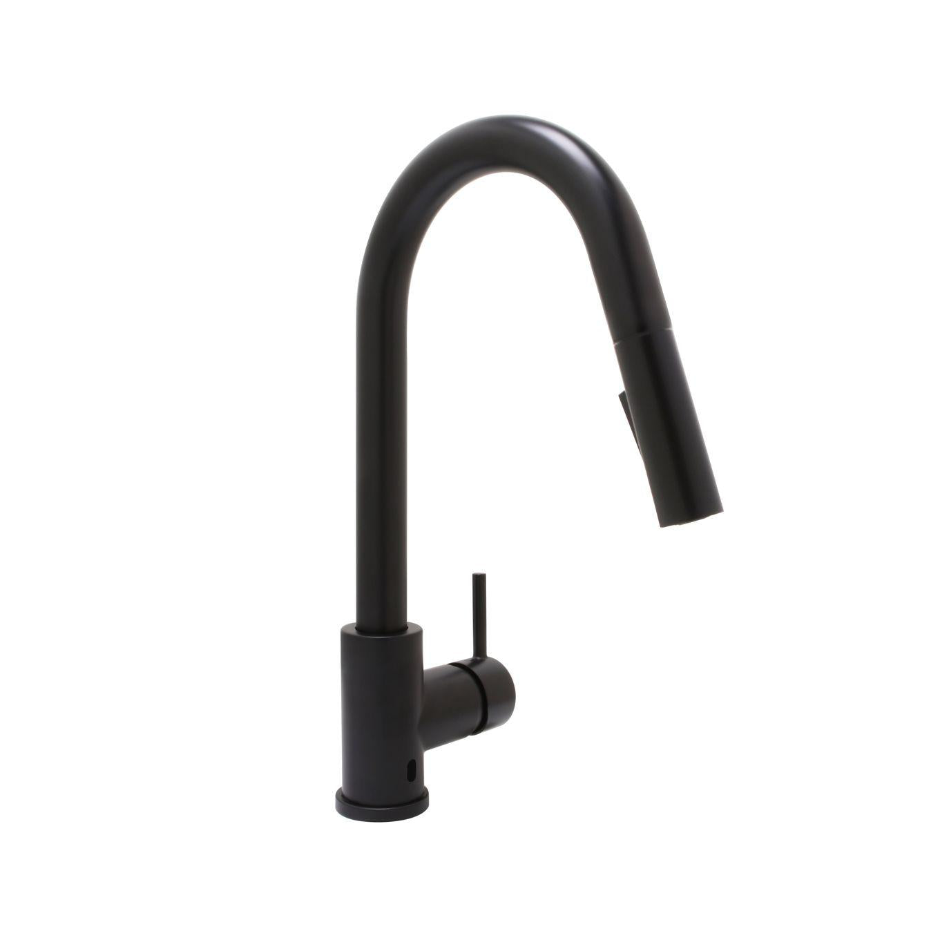 Huntington Brass Euro Arc IS Intellisense Matte Black Pull-Down Sensor Kitchen Faucet