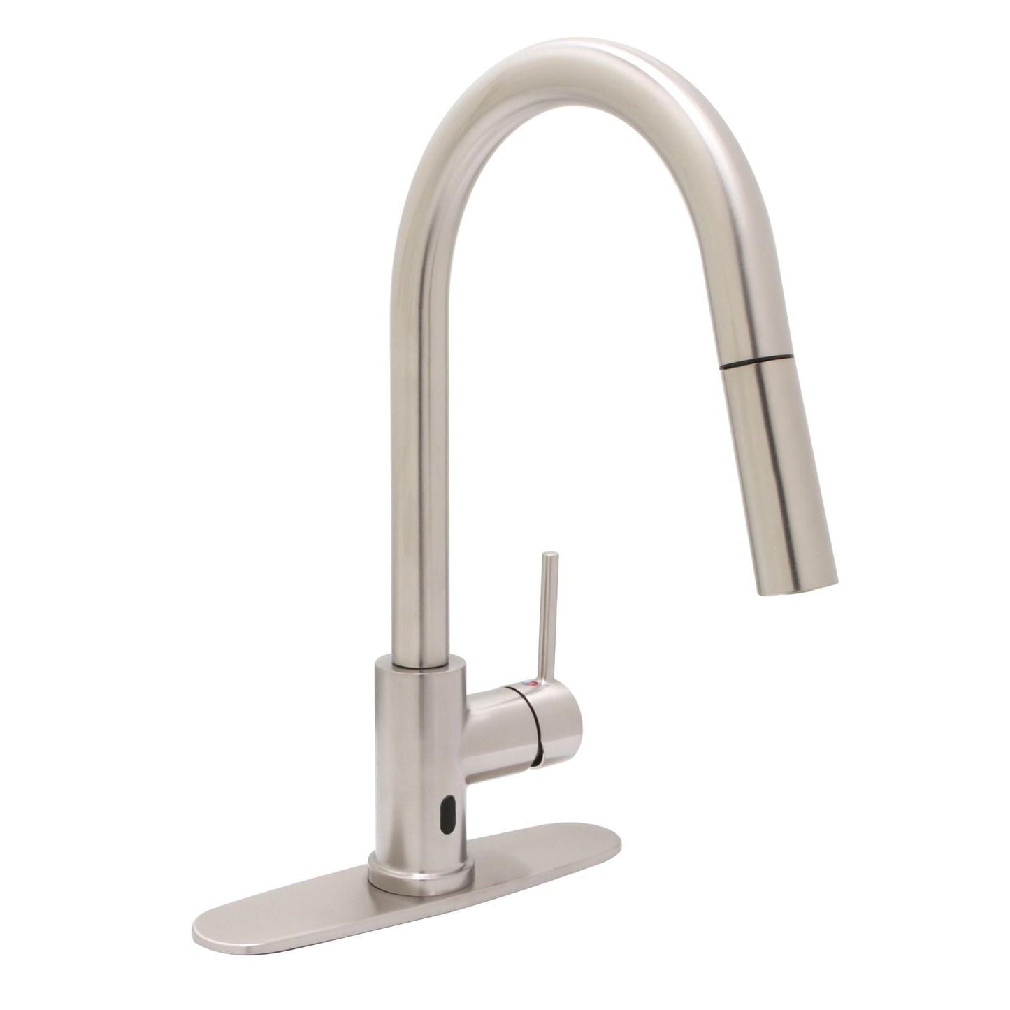 Huntington Brass Euro Arc IS Intellisense PVD Satin Nickel Pull-Down Sensor Kitchen Faucet