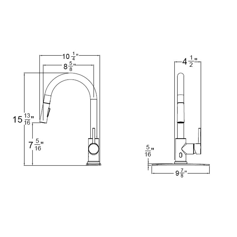 Huntington Brass Euro Arc IS Intellisense Polished Chrome Pull-Down Sensor Kitchen Faucet