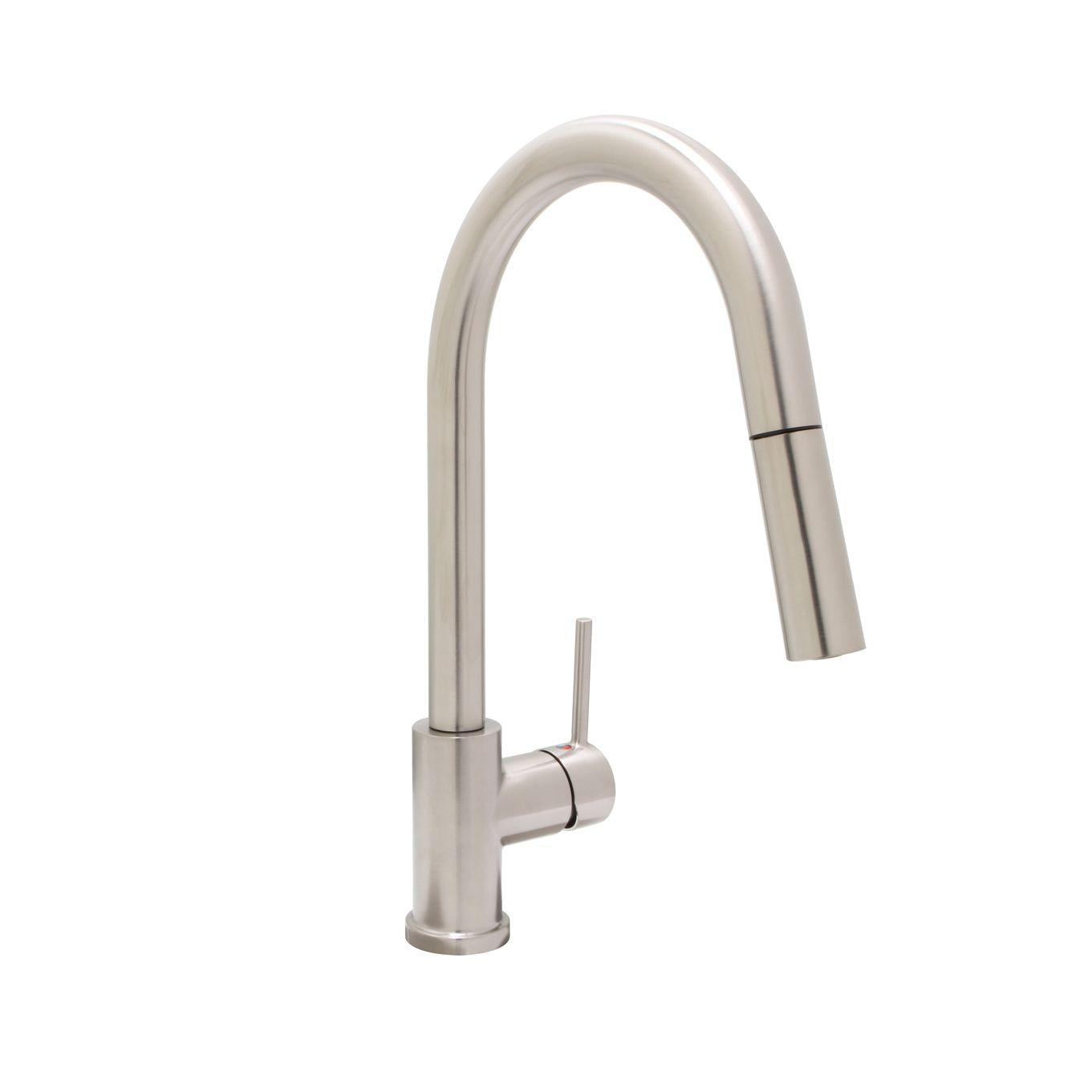 Huntington Brass Euro Arc PVD Satin Nickel Pull-Down Kitchen Faucet