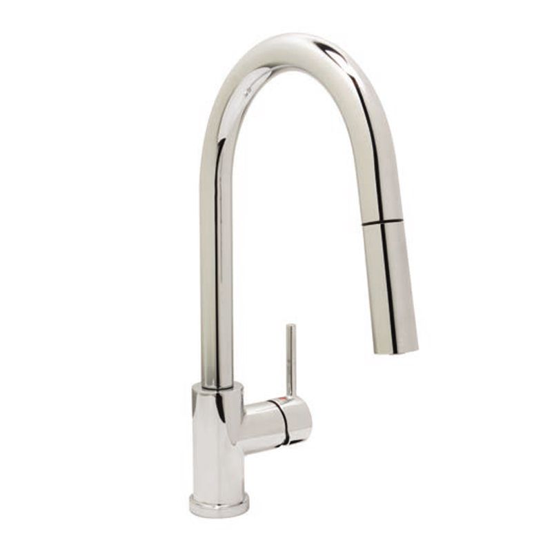 Huntington Brass Euro Arc Polished Chrome Pull-Down Kitchen Faucet