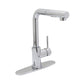 Huntington Brass Euro Curve Polished Chrome Pull-Out Kitchen Faucet