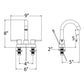 Huntington Brass Euro Matte Black Center Set Lavatory Faucet