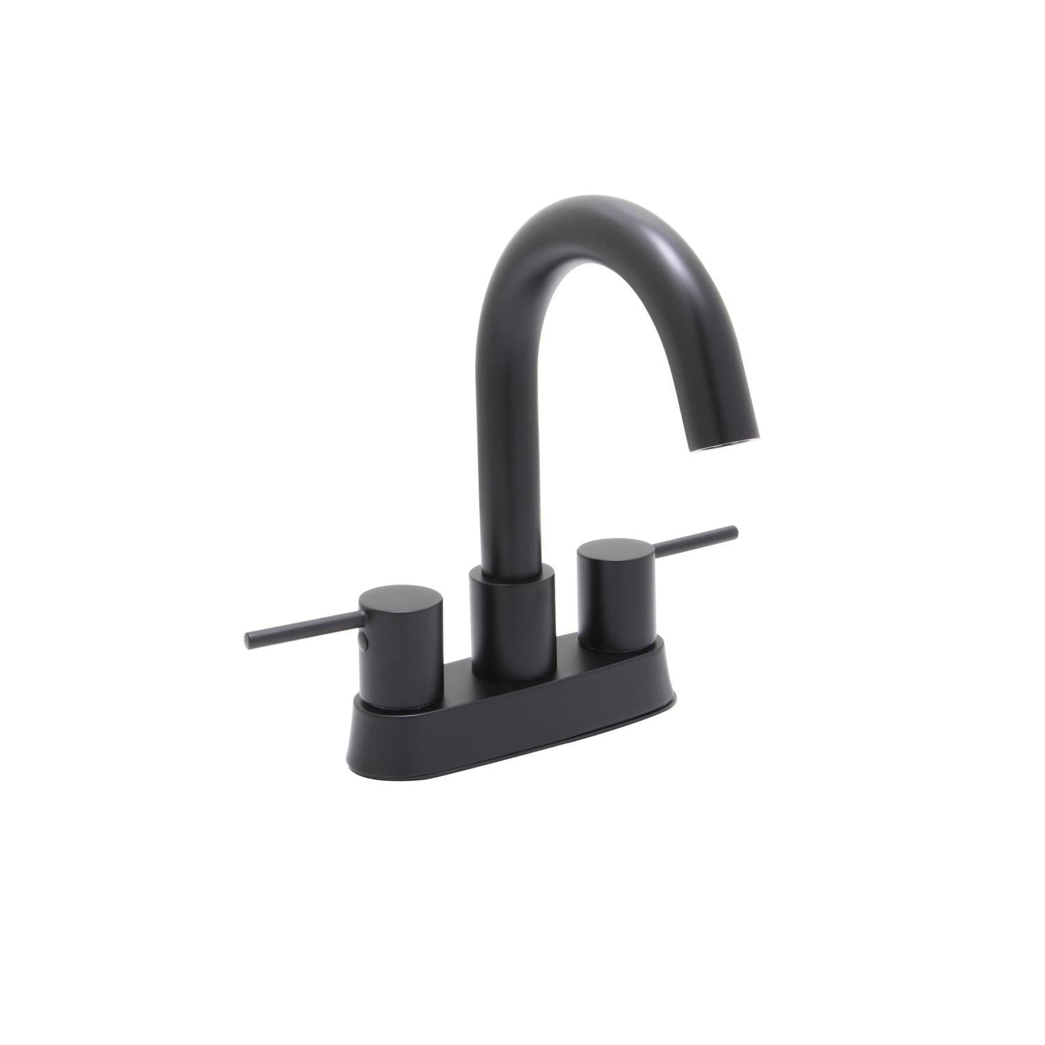 Huntington Brass Euro Matte Black Center Set Lavatory Faucet