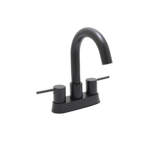 Huntington Brass Euro Matte Black Center Set Lavatory Faucet